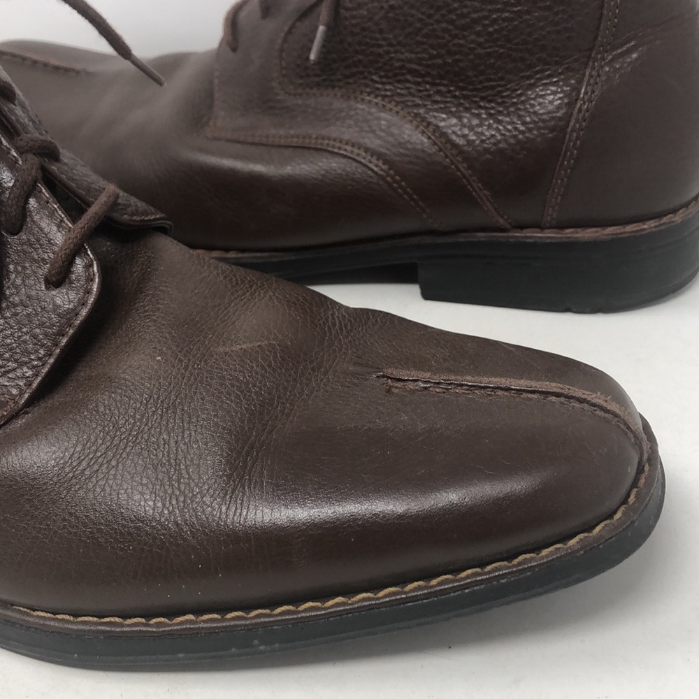 Sandro Comfort Soft and Gel Buttery Soft Chocolate Leather Chukka Boots - Picture 10 of 13